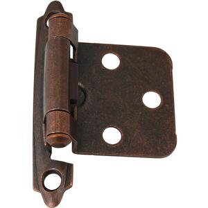 Dark Copper Plated Cabinet Hinge, Contemporary Style, Brown, 25 Pairs - 50 Pieces