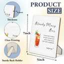 Bloody Mary Bar Sign, Wedding Cocktail Bar Wooden Stand Sign 5"X7", Wedding Bloody Mary Cocktail Signs Decorations for Reception Ceremony Home Party Pub Lounge(5x7 Inch)