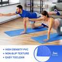 3 mm Thick Yoga Mat Bulk, Non Slip Exercise Workout Fitness Pad for Women Men, Gym Home Yoga Pilates, Easy to Clean, Sturdy PVC