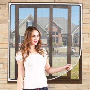 NeatiEase Magnetic Window Screen Size Up to 72 Inchx 48 Inch Max - DIY Screen Window with Full Frame Magnetic Strip Easy Installation (White)