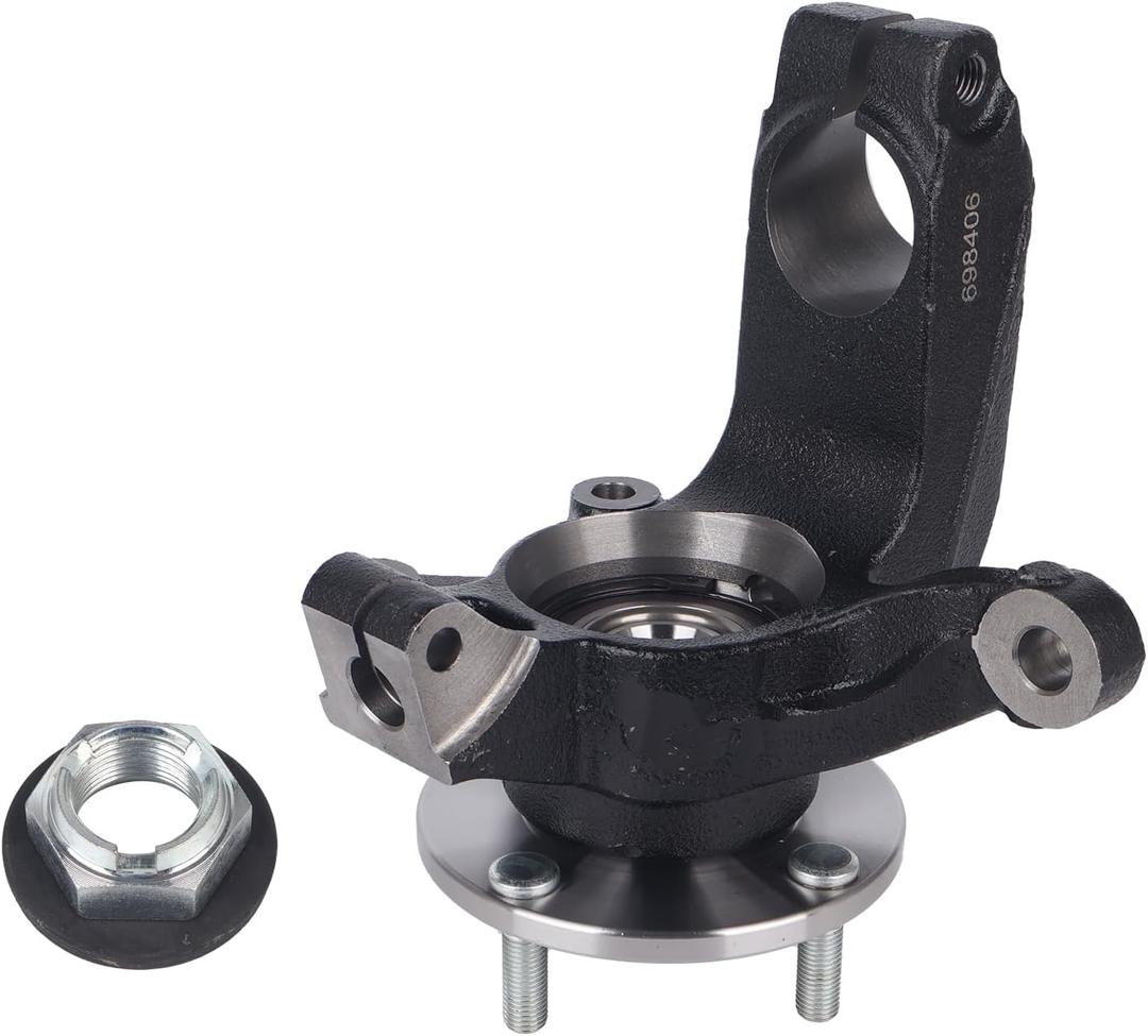 KUSATEC 698-406 Front Suspension Steering Knuckle & Wheel Bearing Hub Assembly Compatible with Ford Focus 2006 2007 2008 2009 2010 2011, Right Passenger Side, Replace # 6S4Z1215B