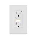 AIDA15 Amp GFCI Outlet, Self-Test Nightlight Electrical Outlet, Tamper-Resistant Receptacle with LED Indicator, Ground Fault Circuit Interrupters, Wall Plate Included, UL Listed (1 Pack, Matte White)