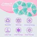 2 x Breast Treatment Ice Pack Hot Cold Breast Pad, Nursing Pain, Mastitis, Swelling, Essential for Breastfeeding New Mothers, 2 Pack,Blue,M