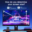 24 Inch Magnetic Hanging Computer Privacy Screen for 16:9 Widescreen Monitor, Removable Privacy Screen Anti Glare Blue Light Computer Screen Privacy Shield, Anti-Scratch 24in Protector Film
