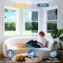 rabbitgoo One Way Privacy Window Film Window Tint for Home with Tools, UV Blocking Heat Control Static Cling No Glue, Daytime Privacy See Out Not in, 35.4 in X 6.5 Feet, Black Silver