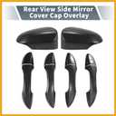 Set Car Rear View Driver Passenger Side Mirror Cover Cap Overlay Black Carbon Fiber for Toyota Corolla 2014-2018 Mirror Guard Covers Exterior Trims Replacement