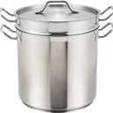 Winco 20qt S/S Double Boiler w/Cover