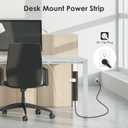 8 Outlet Heavy Duty Power Strip with 8 Individual Switches,Moutable Metal Power Strip Surge Protector 1200 Joules,6FT 14AWG Extension Cord,15A 1800W 125V 60Hz