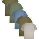 Fruit of the Loom Men's Pocket T-Shirt Multipack (4Pack), Earth Tones (5 Pack),Extra Large, Earth Tone 