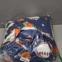 NTBED Sport Basketball Printed Zipper Bedding Sets Twin Lightweight Microfiber Football Comforter Sets with Fitted Sheet Pillow Covers,Blue