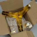 WANLIAN Furniture Legs, Metal Furniture Legs for Cabinet Sofa TV Stand Bookcase 4Pcs (Gold) (5inch)