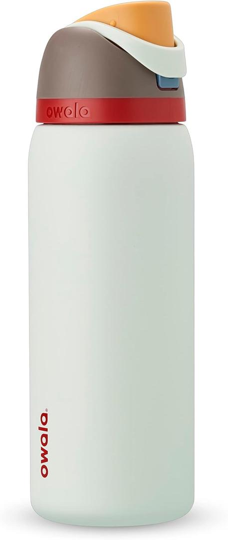 Owala FreeSip Insulated Stainless Steel Water Bottle with Straw for Sports, Travel, and School BPA-Free Sports Water Bottle, 32 oz, Boneyard