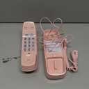 Pink Landline Phone Inspired by 90s Vintage Princess Phone with 110DB+ Loud Ringer, Retro Wall Phone No Power Required, Pink Corded Telephone for Kids/Seniors, Cute Novelty Landline Phones for Home