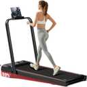 Incline Walking Pad Treadmill for Home and Office, Under Desk Treadmill with 2.5 HP Quiet Brushless, 265 LBS Capacity