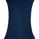 YOUR CHAIR COVERS - 30" D x 42" H Highboy Cocktail Round Stretch Spandex Table Cover - Navy Blue, Fitted Elastic Tablecloth for Round Tables, Outdoor Party DJ Tradeshow Banquet Vendor Wedding