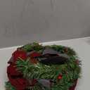 8Pieces 8" Mini Christmas Wreaths - Small for Kitchen Cabinet/Window/Front Door, Artificial Red Berries & Pinecones, Christmas Candle Rings, Table/Farmhouse Decoration (No Ribbon)