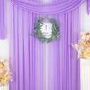ShinyBeauty Chiffon Backdrop Curtain 2 Panels 29''x84'' Lavender Living Room Curtains Voile Sheer Curtains Light Purple Tulle Fabric Drapes Wedding Chiffon Curtain Panels Chiffon Fabric for Wedding