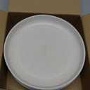 Grow Forward Premium Wheat Straw Plates - 10 Inch Reusable Hard Plastic Dinner Plates Set of 8 - Unbreakable & Microwave Safe Dishes for Dessert, Camping, RV, Outdoors, Patio, Kitchen - Sahara