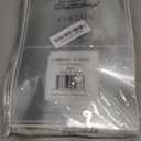 DriftAway Farmhouse Double Layer Linen Blackout Tie Up Curtains Thermal Insulated Vertical Striped Fully Lined Balloon Roman Shade Bathroom Window Adjustable Rod Pocket 25 Inch by 47 Inch Gray (Grey)