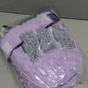 Baby Car Seat Head Support for Girls, Infant Carseat Insert Super Soft Fleece Newborn Headrest Seatbelt Covers for Car Seat, Stroller, Bouncer, Purple Flower