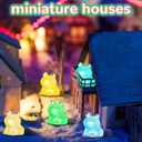 50 Pcs Mini Resin Luminous Frogs Glow in The Dark Tiny Frogs Animals Miniature Figurines Portrait Landscape Aquarium DIY Birthday Party Ornament Accessories Charms Party Favors (Colorful)