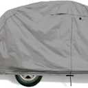 Premium Teardrop Camper Covers, Tear Resistant Teardrop Travel Trailer Cover with Access Panels, Fits 8'10' Long, 5.5'W Gray Color (Size 2: 8'10'L, 5.5'W)