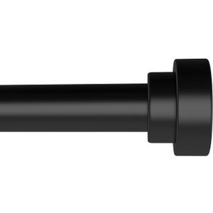 Black Curtain Rods for Windows 28 to 48 Inch(2.3-4ft), 5/8 Inch Diameter Heavy Duty Metal Small Curtain Rods with Brackets, Modern Decorative Drapery Rods, Window Curtains Rod