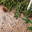 21 Set Christmas Candle Holder for Tree Vintage Traditional Metal Candleholder with Glass Teardrop Ornaments Retro Christian Decoration Hanging Clear Raindrop Ornament for Flameless Candles