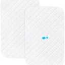 Bassinet Mattress Pad Cover Fit for Baby Delight/Mika Micky/Dream On Me Lotus/ANGELBLISS/KoolerThings (3 in 1) Bedside Sleeper, Waterproof Bassinet Mattress Protector Quilted Bassinet Sheets 2 Pack