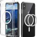 IDweel Magnetic for iPhone Xs Max Case, Compatible with Magsafe, Shockproof Shock Absorption, Slim Fit & Lightweight, Scratch-Resistant Protective Bumper Cover for iPhone Xs Max 6.5",HD Clear
