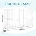 Leinuosen Clear Acrylic Sterilization Pouches Dispenser Rack Organizer Multi-Sized 6 Divided Stations Wall Mount Holder for All Size Sterilization Pouches