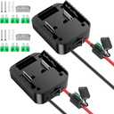 2 Packs for Power Wheel Adapter Compatible with Makita 18V Battery Adapter Converter Upgrade Kit with Fuse & Switch & Wire Terminals 12AWG Wire Battery Connector for DIY Ride On Truck and Rc Toys