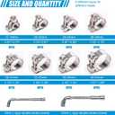 T-Bolt Hose Clamps 24Pcs Fuel Line Clamps Working Range 17-43mm 304 Stainless Steel Heavy Duty Hose Clamps Intercooler Pipe Clamp with Two L-Wrenchs
