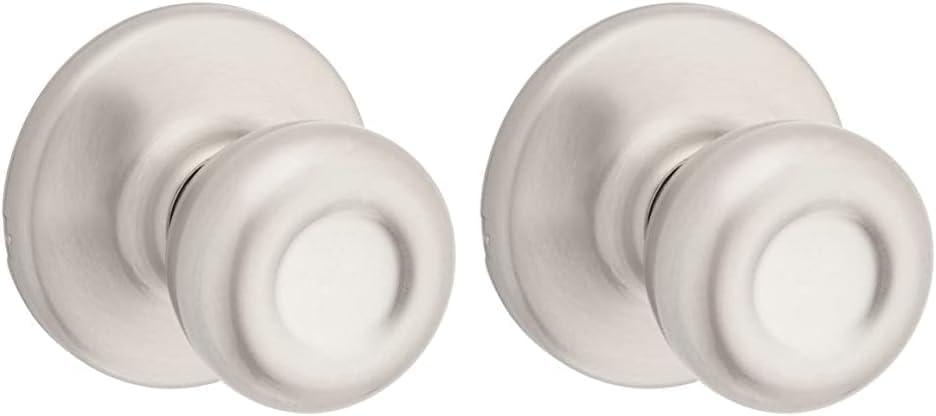 Kwikset 92001-565 Tylo Passage Hall/Closet Knob in Satin Nickel (Pack of 2)