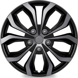 TangMiGe 4-Pack Universal Hubcaps Wheel Covers Replacement R14, Steel Wheel Rim Cover for Most Cars Trucks Sedans SUV, 14" 14 in Hub Caps (Gray+Black Color, 14 inch)