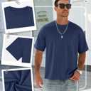 Neer 5 Pack Men's Oversized T-Shirts Loose Fit Gym Short Sleeves Drop Shoulder Tops Fashion Streetwear Workout Baggy Tees(Dark Blue, Light Gray, Army Green, Sky Blue, Denim Blue,XX-Large)