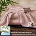 Bedsure Bamboo Viscose Cooling Sheets, Rayon Cotton Serene Blend, PureWoven, Breathable & Buttery Soft King Size Sheets Set, Deep Pocket Up to 18", Hotel Luxury Bedding for Hot Sleepers, Rose Pink