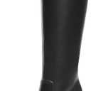 DREAM PAIRS Knee High Boots for Women Square Toe Gogo Chunky Heel Tall Boot Fashion Side Zipper Long Boot (8.5, Black)