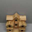 Bird Houses for Outside 10 Hole Bird House Room for 10 Bird Families Large Bird House for Garden/Courtyard/Backyard Decor Finch Bluebird Cardinals Handmade Hummingbird House