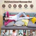 TeqHome Full Body Massage Mat with Heat, Massager Pad with 10 Motors, 9 Modes & 3 Timers with Earplugs & Pillow Cloth, Neck/Back Relief, Anti-Slip for Bed/Sofa, Gift for Men Women