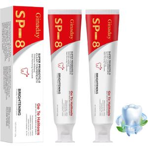 2 Pcs SP-8 Probiotic Whitening Toothpaste, Triple Whitening Care Deep Cleaning Fresh Breath.