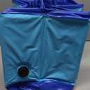 Chicken Dust Bath Tub, Foldable 33" Chicken Bath Dust PVC Pet Sand Bath Pool for Chickens, Ducks, Cats, Dogs, Quails for Farms, Chicken Coops Lime (Blue)