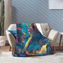 Scales Throw Blanket Soft Cozy Warm Blanket Women Men 60"X50" Throw for Couch Bedroom Home Decor