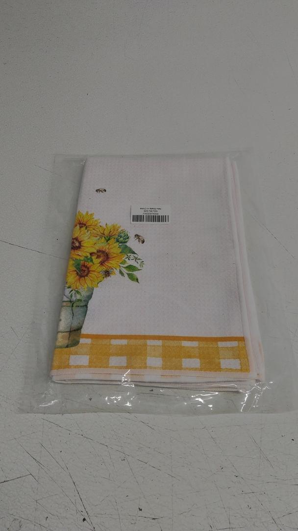 Sunflower Hello Sunshine Seasonal Spring Summer Kitchen Towels,Dish Towels Drying Cloth Hand Towels for Farmhouse Kitchen Bathroom,16x24 Inches Set of 2
