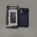 SSLOTSCASE for iPhone 17 Pro Case with Stand & Credit Card Holder & Sliding Camera Cover & Camera Stand & Wallet, Rugged Silicone Edge Protective Phone Case Cover for iPhone 17 Pro 6.3'' 5G 2025, Blue