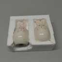 Bico Dreamy Rabbit Ceramic Hand Painted Salt & Pepper Shaker Set, Easter Decoration Table Top, Dishwasher Safe