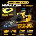 Cordless Mini Chainsaw Compatible with Dewalt 20V MAX Battery, 6 Inch & 8 Inch Small Electric Chainsaw Brushless, 2x 6'' + 2x 8'' Chains, Auto Oiler, Handheld Pruning Tree Saw (Tool Only)