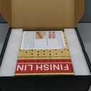 FUNNYB&G 21 inches Horse Race Board Game Foldable Large Horse Racing Game for Adults with 11 Metal Horses, Solid Wood 60 Pcs Poker Chips 2 Dice 1 Pack of Cards for Family Tabletop Parties(Log)