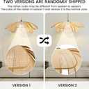 Plug in Pendant Light Boho Hanging Light Wicker Light Fixture Hand-Woven Rattan Pendant Lamp Boho Lamp for Hallway Entryway Kitchen Island Dining Room Bedroom