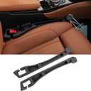 Car Seat Gap Filler and Organizer with Integrated Hook (Set of 2) Blocks Lost Items, Holds Phone, Keys and Wallet Universal Fit for Cars, SUVs and Trucks